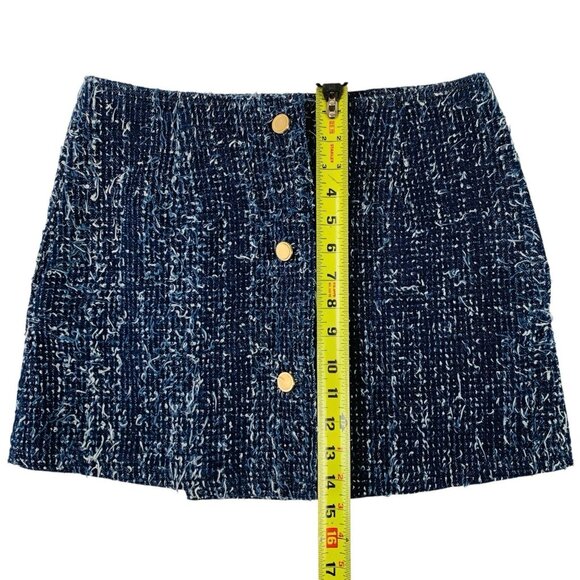 Frame Denim Boucle Mini Skirt Womens Size 4 NWT (MSRP $298) Academia Preppy - Picture 10 of 12